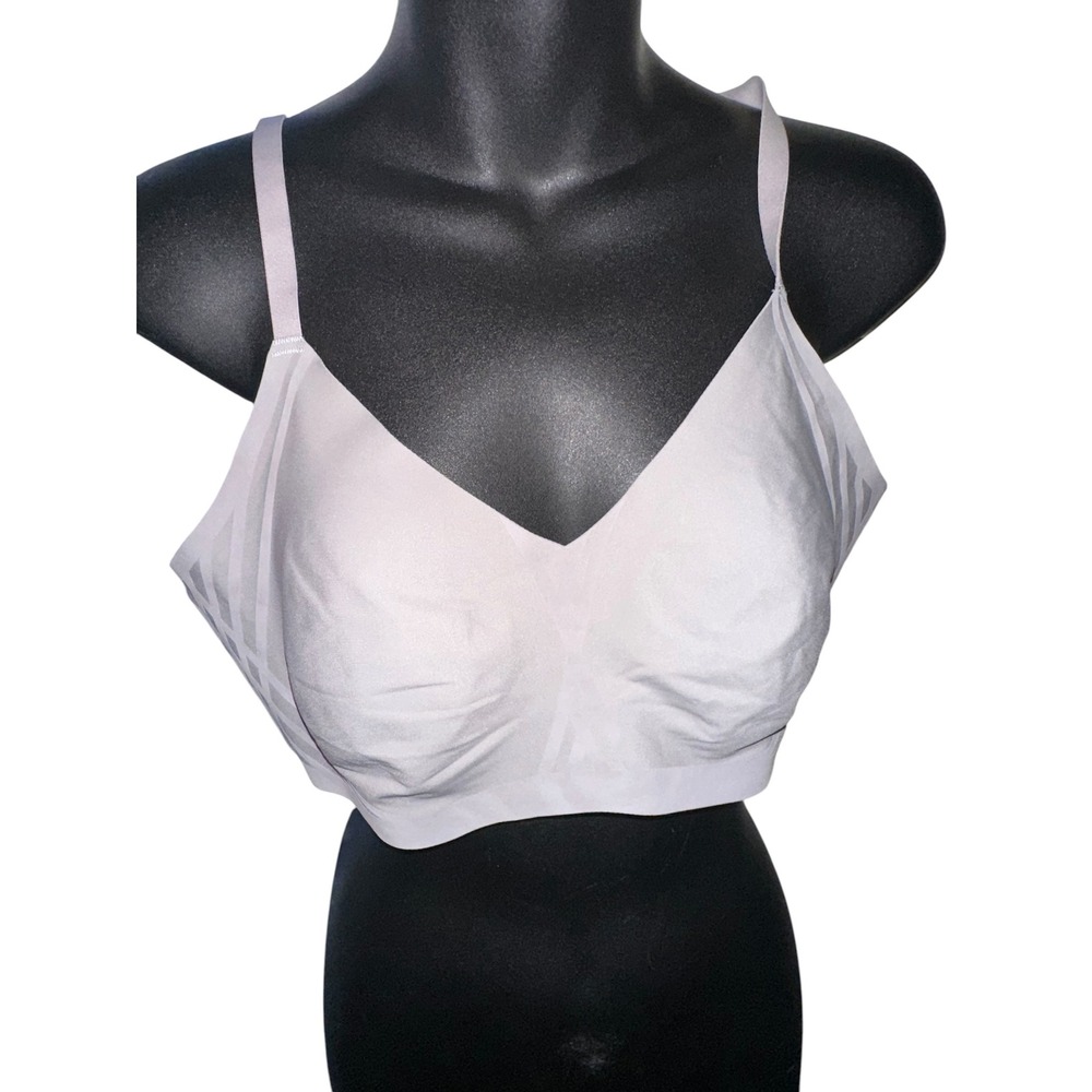 Honeylove Crossover Bra greyish Wireless Seamless Support Size Large